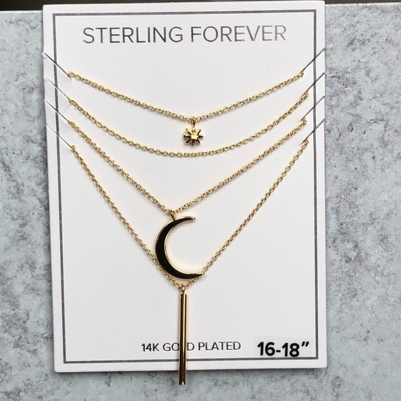 Sterling Forever 14K Gold Plated Layered Necklace - Picture 6 of 6